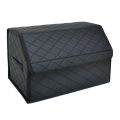 Сумка органайзер (саквояж) для багажника авто с липучкой сзади 30х30х50 см (цвет черный)