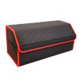Сумка органайзер (саквояж) для багажника авто с липучкой сзади 30х30х70 см (цвет красный)